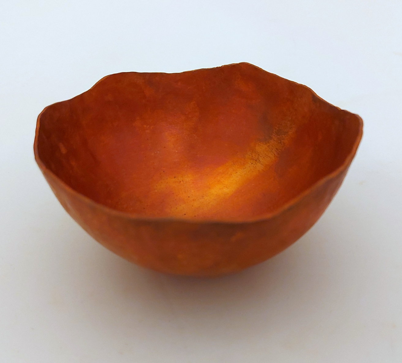 Vessel, 2021, oxidized copper, h 4.7 cm, d 9 cm