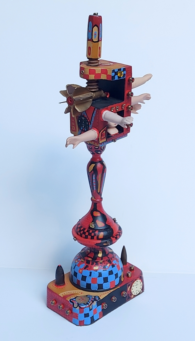 Inkilas, 2022, mišri technika, h 60x22x20 cm, 1/1