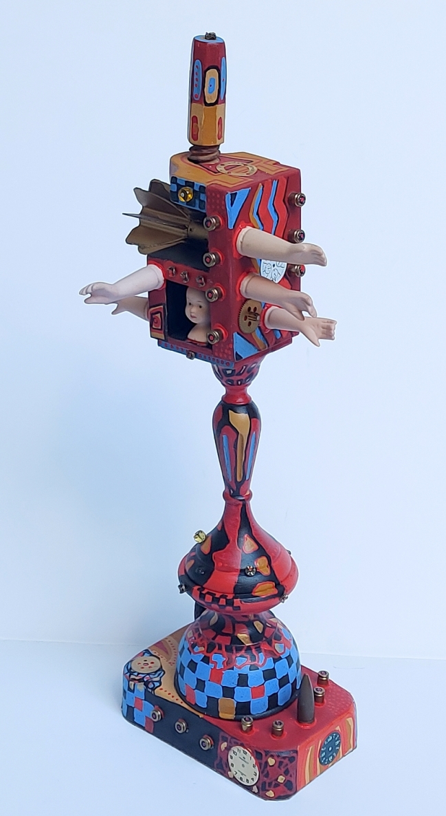 Inkilas, 2022, mišri technika, h 60x22x20 cm, 1/1