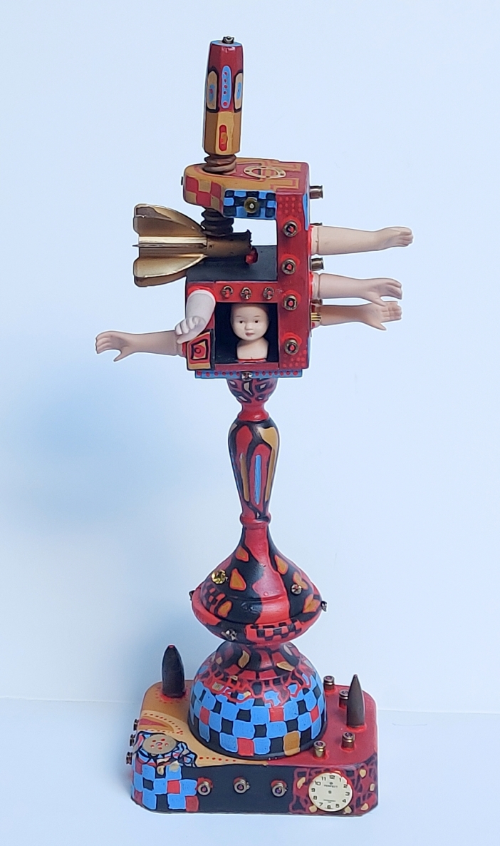 Inkilas, 2022, mišri technika, h 60x22x20 cm, 1/1