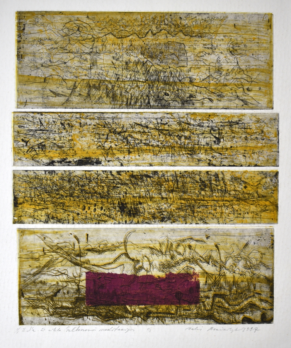 From the cycle Yellow Meditation, 1997 author's technique, 40x33cm