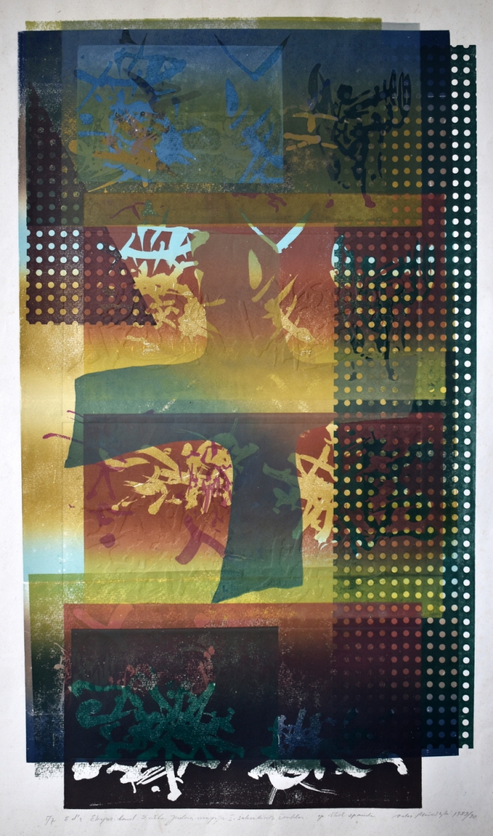 From the cycle Magic of Motion. Sacred sign, 1983-90, embossing, 79x45cm