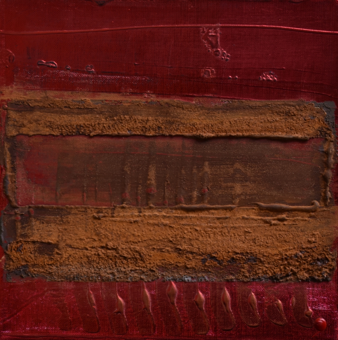 Iš ciklo Raudona, 2020, drobė, akrilas, 30x30 cm