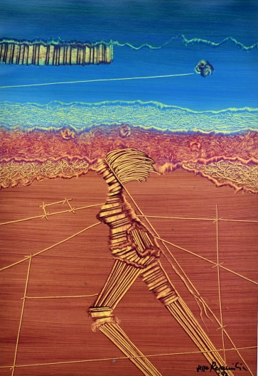 Iš serijos Vėjo peizažai, 1992, aliejus ant kartono, 46x32 cm