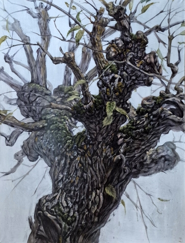 Branched Trunk, 2020, canvas, oil, 145x110 cm