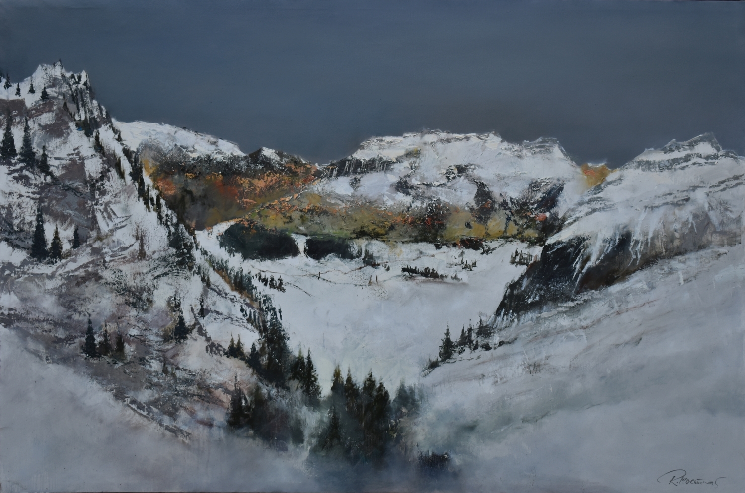 They Are in No Hurry, 2023, oil on canvas, 80x120.5 cm