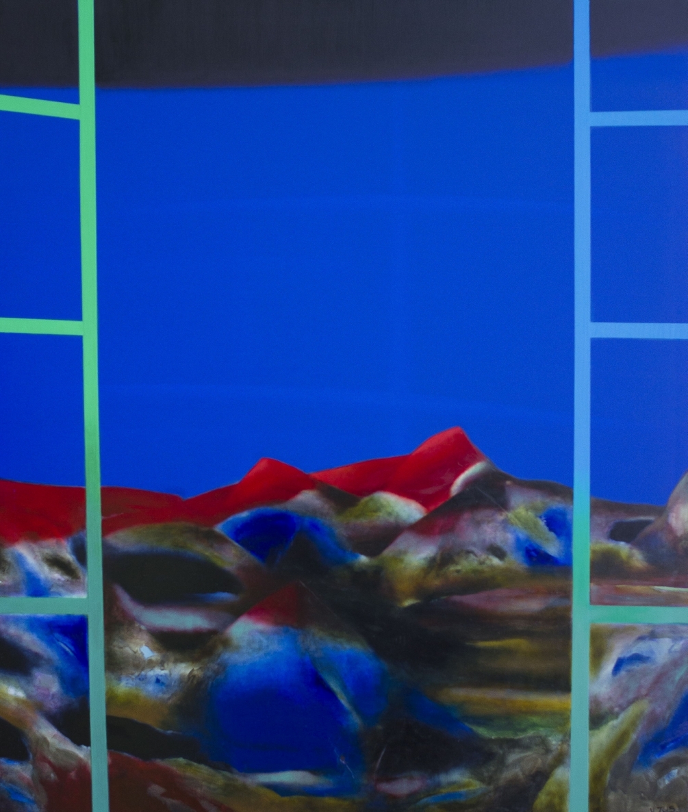 Kaistančios viršukalnės, 2015, drobė, aliejus, 140x120 cm