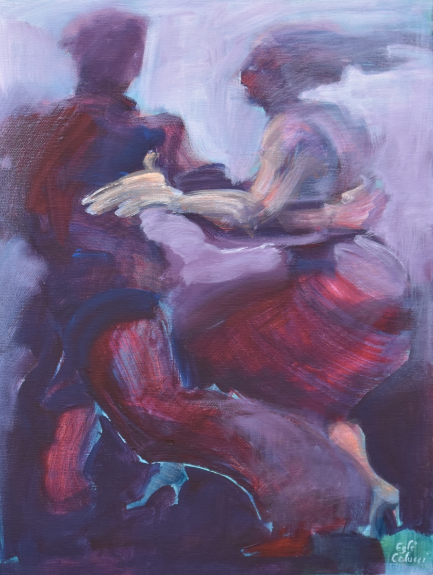 Juan ir Rosa, 2021, drobė, aliejus, 40x30 cm 