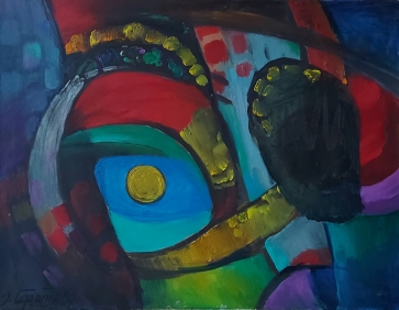 Judėjimas, 1990, drobė, aliejus, 71x92 cm