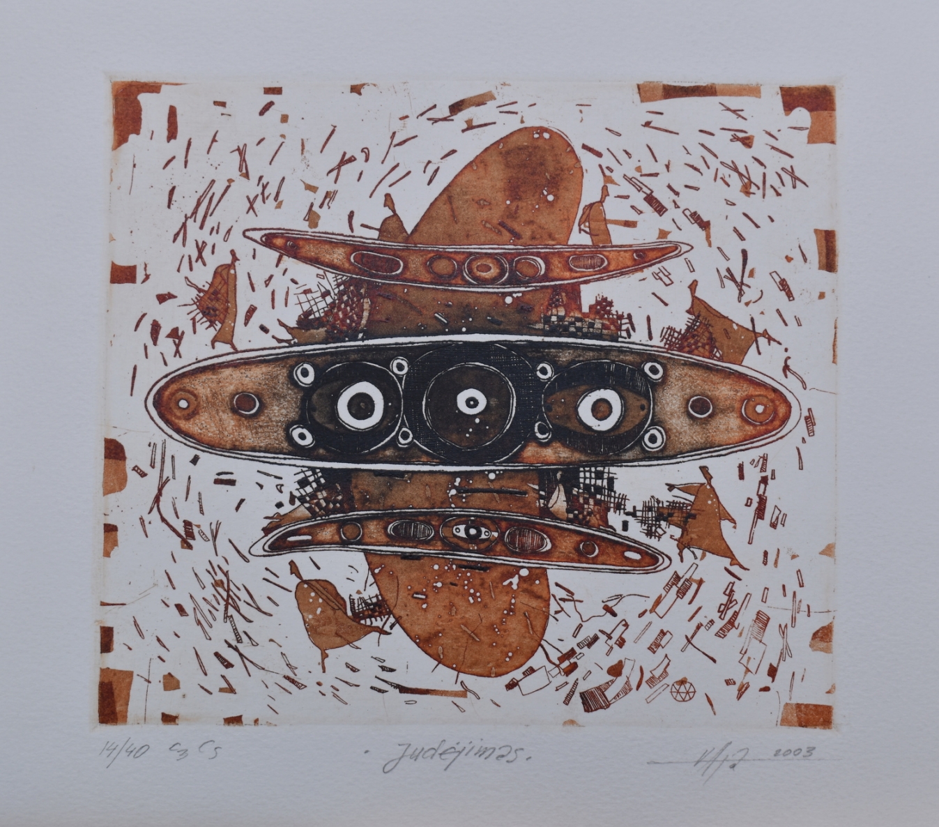 Judėjimas, 2006, etching, aquatint, 17x14 cm