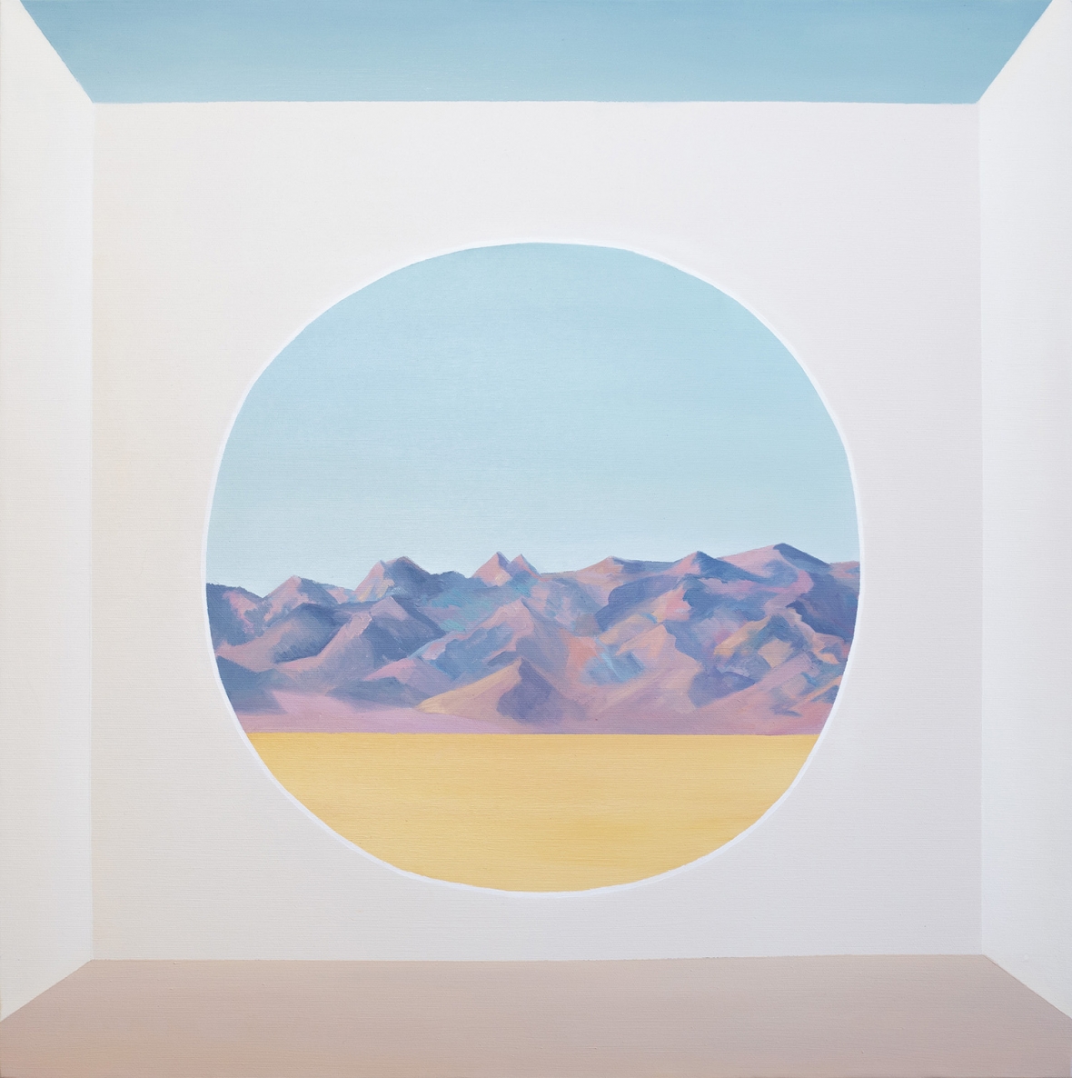 Kalnai, 2021, dobė, aliejus, 75x75cm