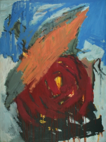 Kančios istorija X. Nukryžiavimas, 1995, drobė, tempera, 162x120 cm