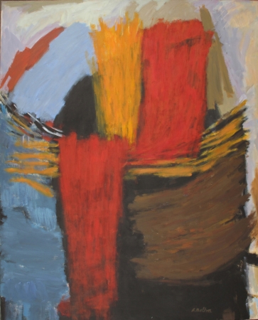 Kančios istorija XII. Motina ir mokinys, 2002, drobė, akrilas, 162x130 cm