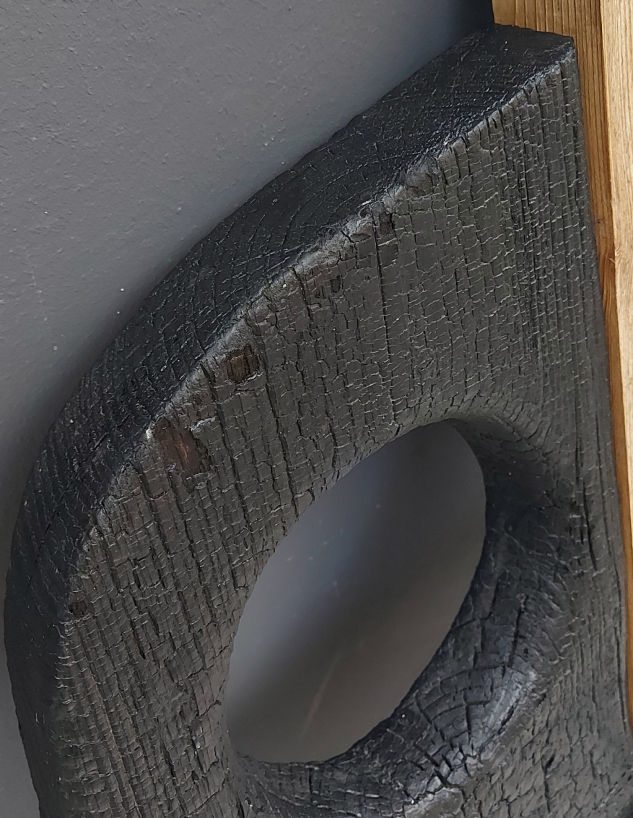 Mask, 2022, wood, metal, h 84x56x7 cm