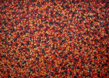 Kaukė. Atstumų nesilaikymas, 2021, drobė, aliejus, 90x125 cm