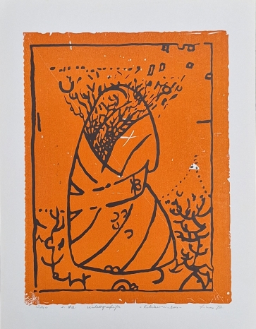 Traveler, 1979, e.d.a., zincography, 33x24.5 cm, 12/40
