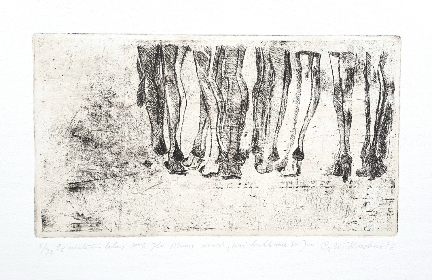 What We Want When We Talk to Him, 2006, soft lacquer C6, 16×28.5, 5/77cm