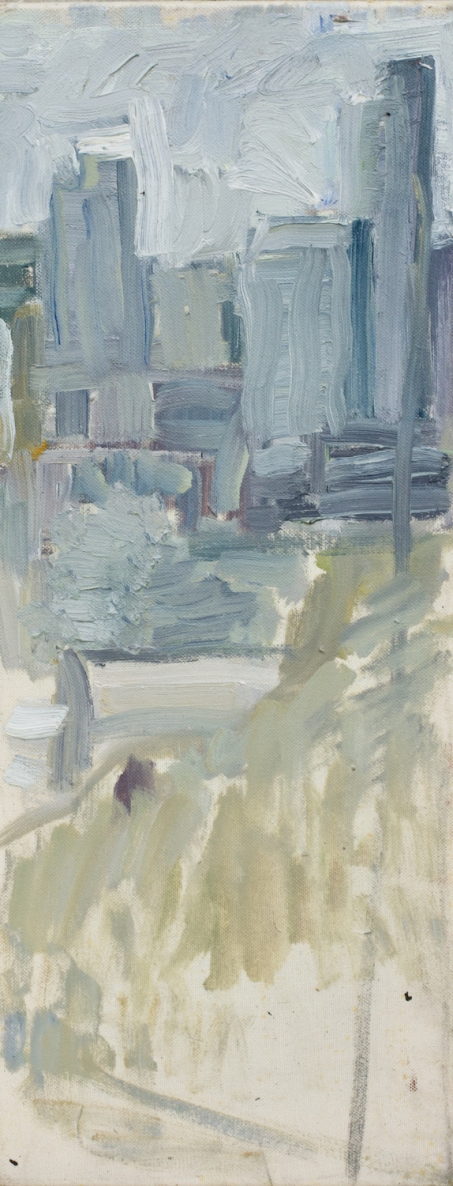 Constitution Avenue from Bekeso Hill, 2021, canvas, oil, 50x20cm