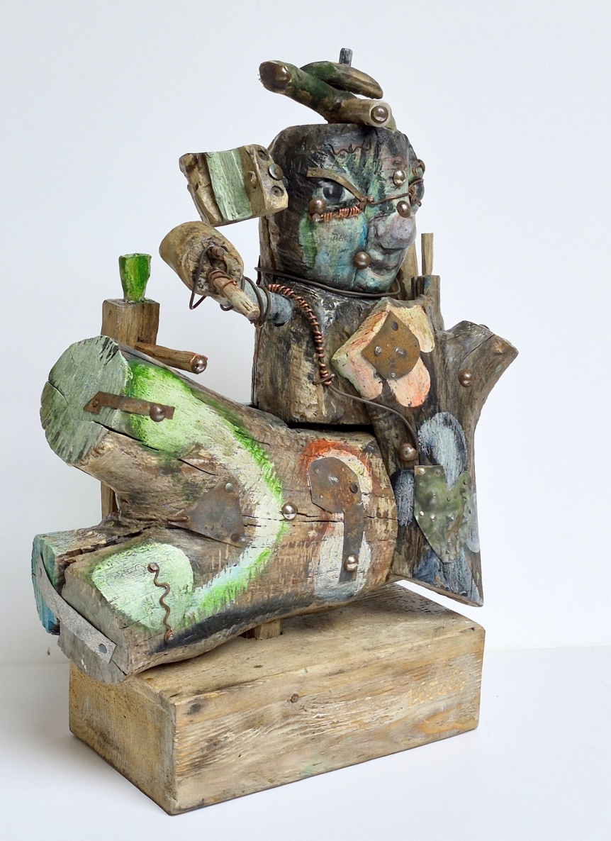 Fighter for the Light, 2013, author's technique, h 44x34x15 cm, 1/1