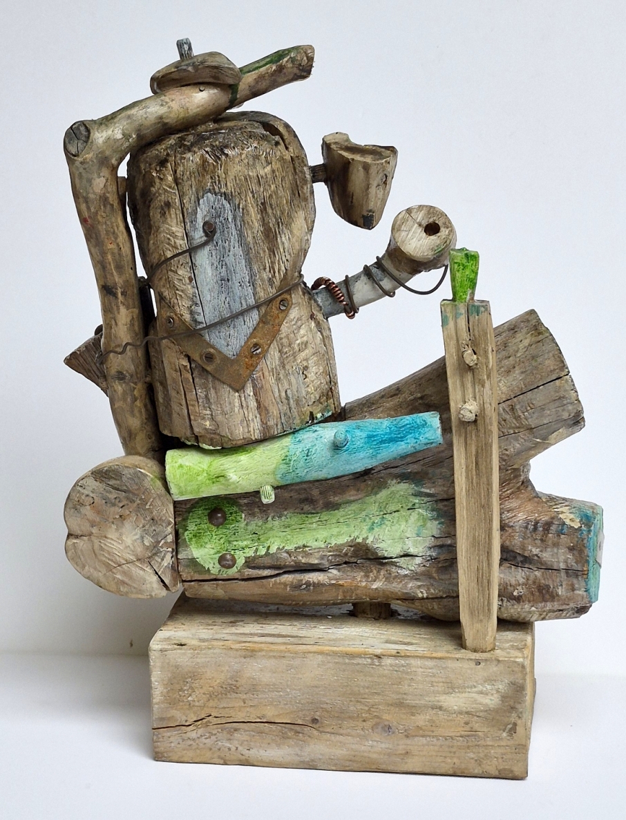 Fighter for the Light, 2013, author's technique, h 44x34x15 cm, 1/1