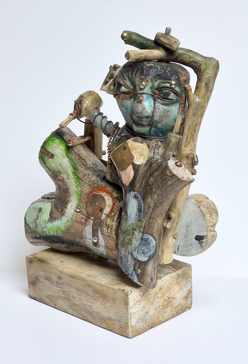 Fighter for the Light, 2013, author's technique, h 44x34x15 cm, 1/1