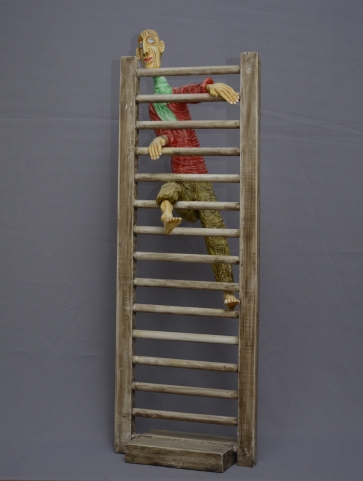 Laiptai į dangų, 2018, medis, mišri technika, h  85x13 cm, 1/1