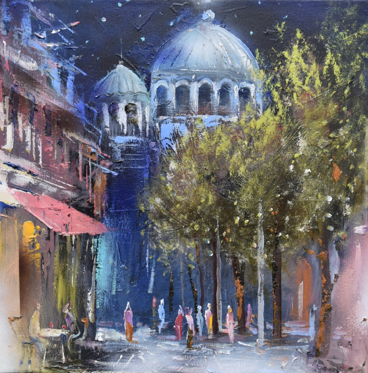 Laisvės alėja, 2020, drobė, aliejus, 40x40 cm