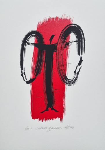 A Cheerful Life, 2023, screenprint, 33x21 cm, 11/26