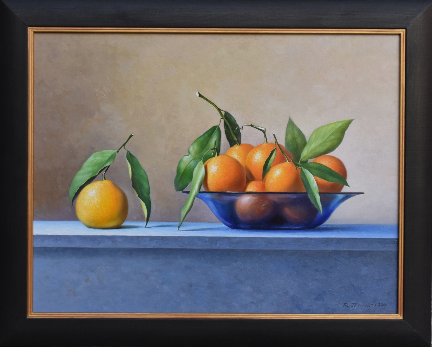 Mandarinai, 2018, drobė, aliejus, 40x52 cm, rėmas 49x61 cm