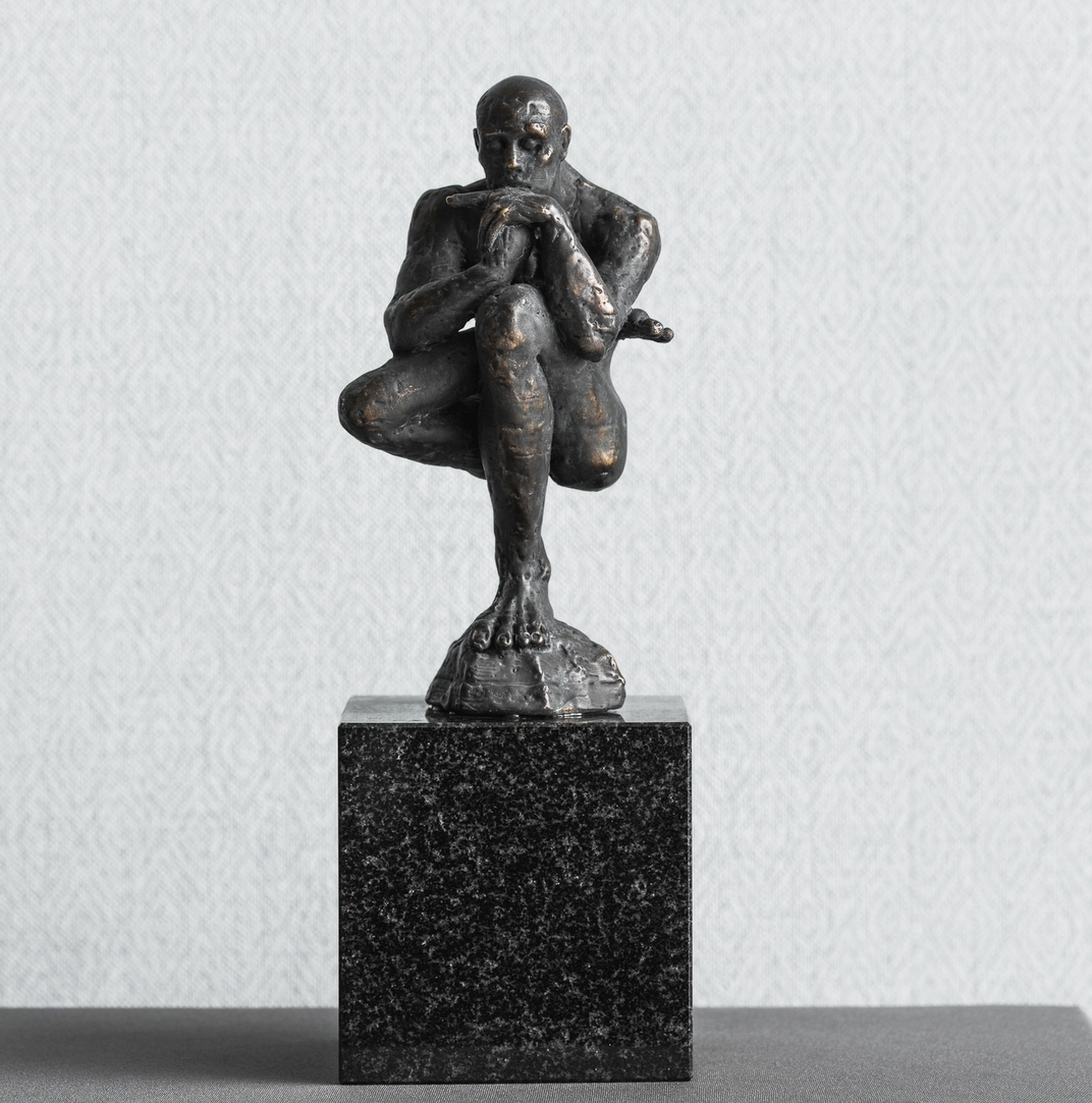 The Thinker, 2019, bronze, granite, 20x10x10 cm 3/14