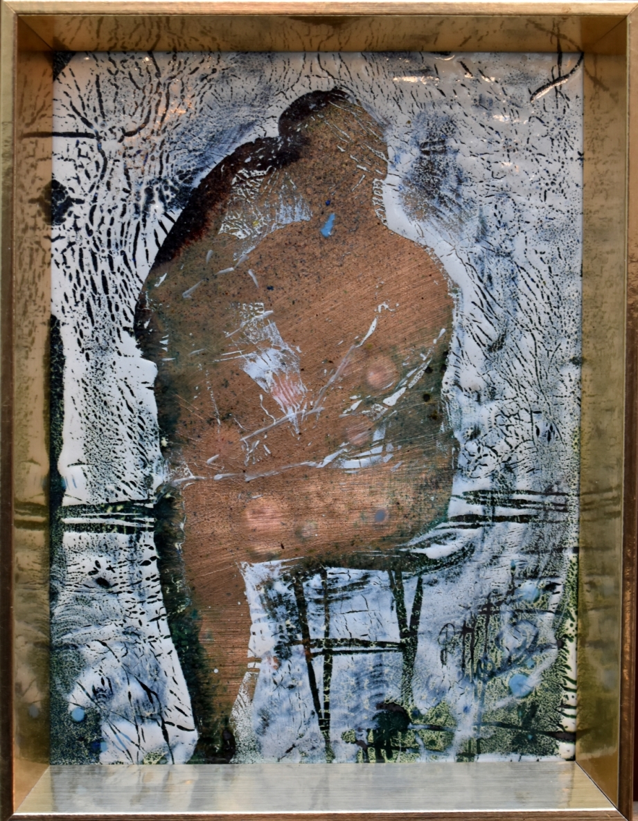 The Thinker, 2024, copper, enamel, 22x17 cm, 1/1