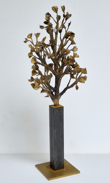 Tree, 2019, bronze, iron, h 44x15x15 cm, 1/1