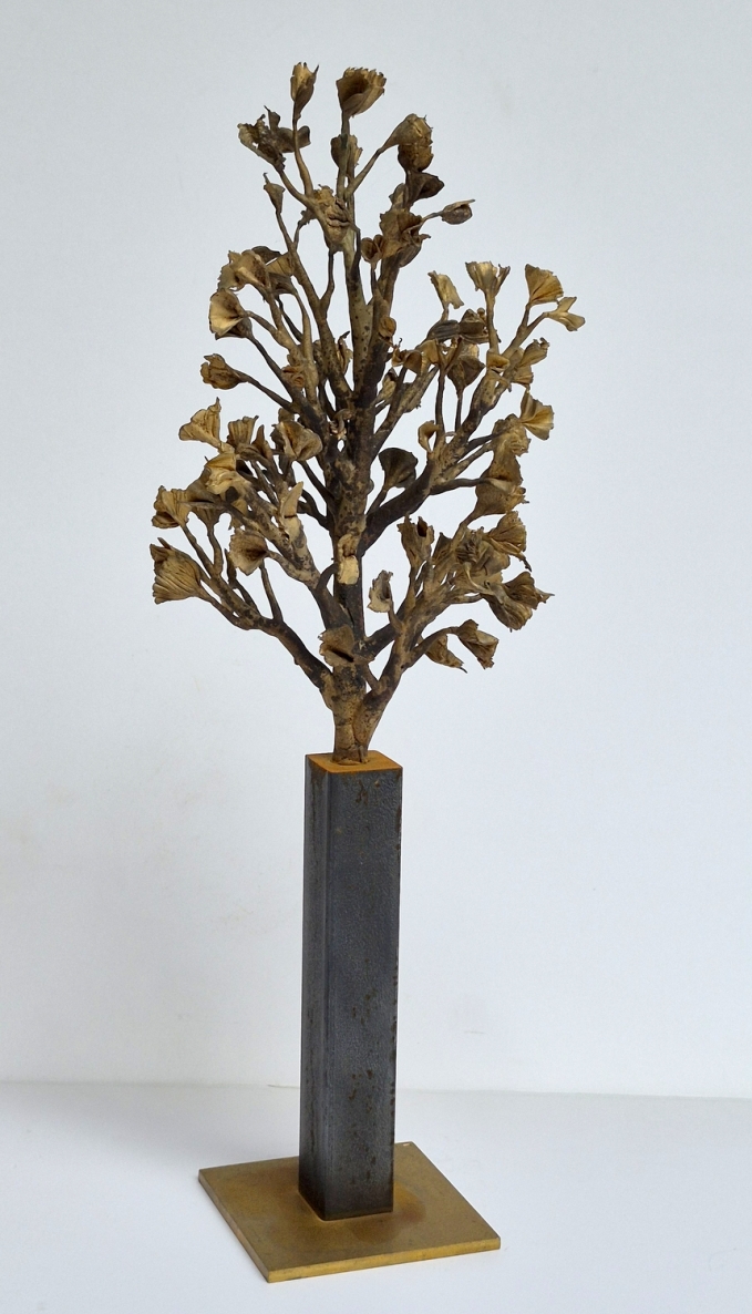 Tree, 2019, bronze, iron, h 44x15x15 cm, 1/1