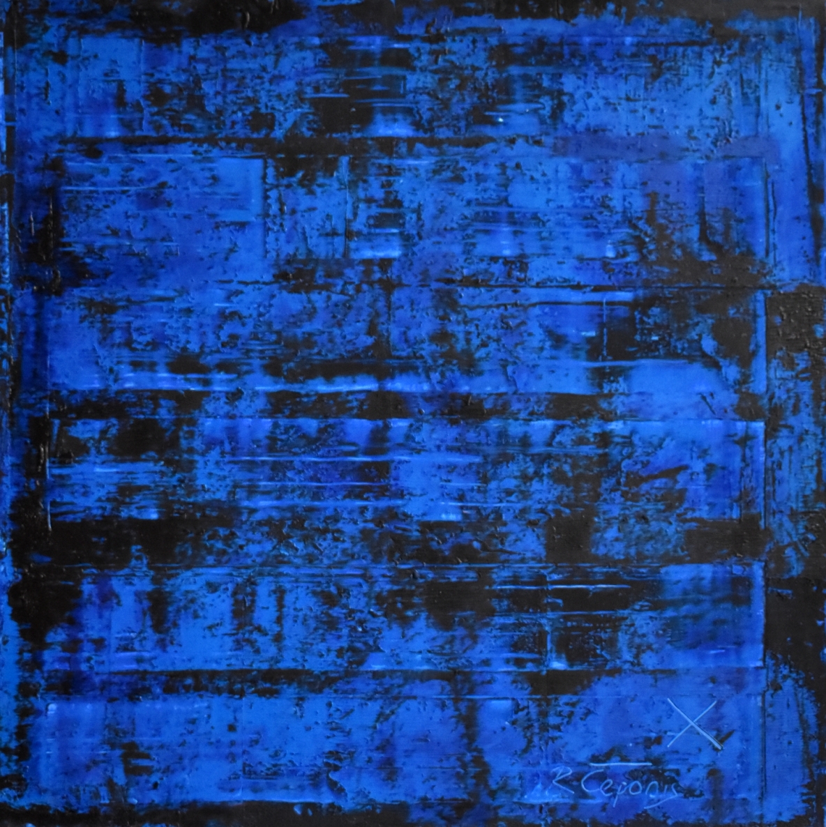 Blue, 2019, canvas, oil, 80x80 cm