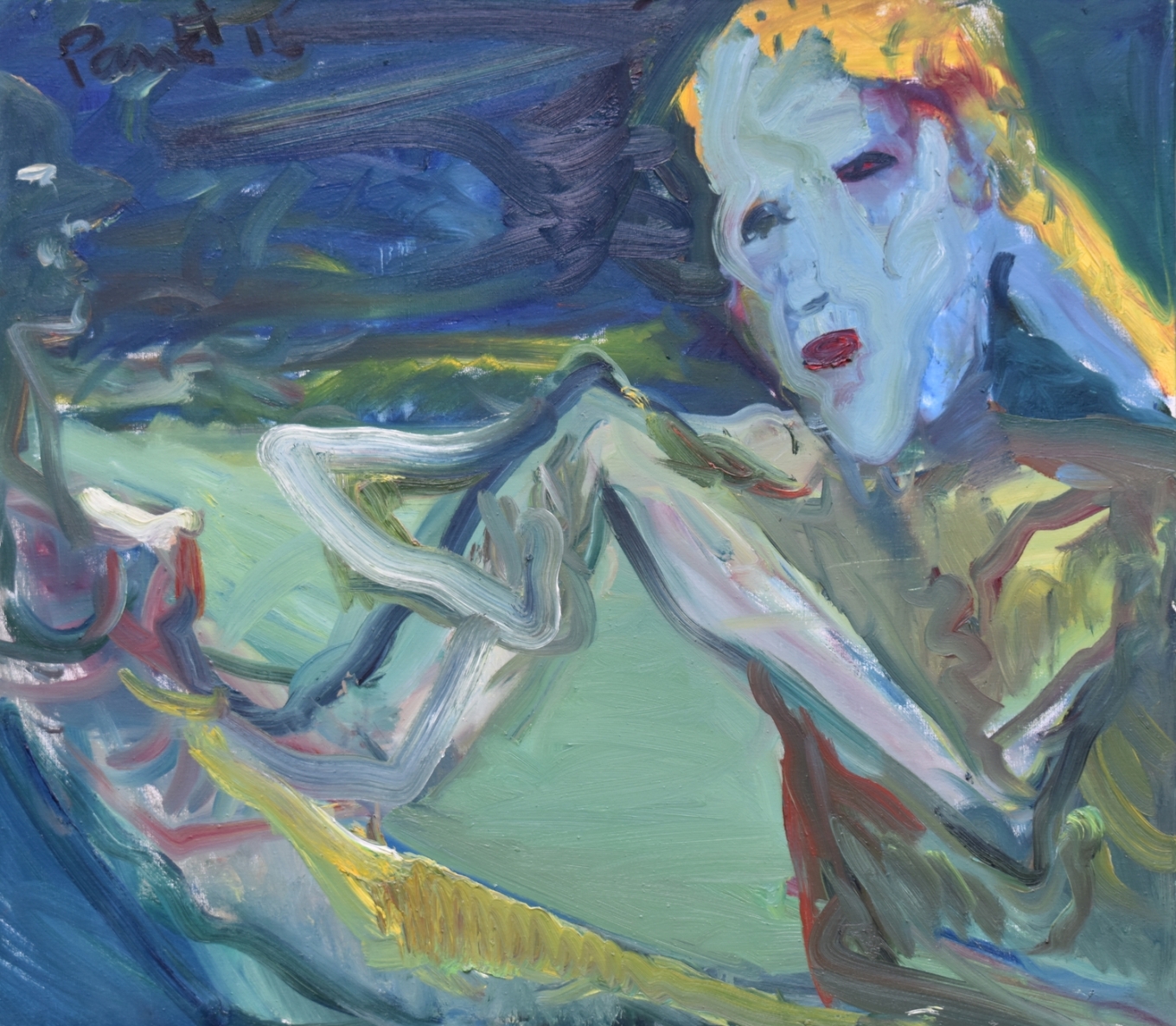 Mėlynas veidas, 2015, drobė, aliejus, 70x80 cm  