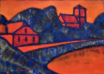Mėlyni vakaro šešėliai, 2010, aliejus, drobė, 50x70 cm