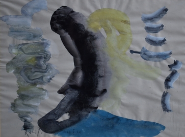 Mėnulis, 1998, popierius, akvarelė, 40x50 cm