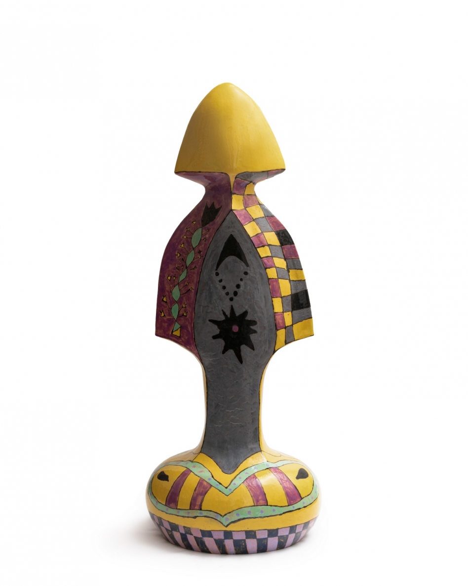 Girl with a Yellow Cloak, 2010, ceramics, glaze, h 125 cm, 1/1