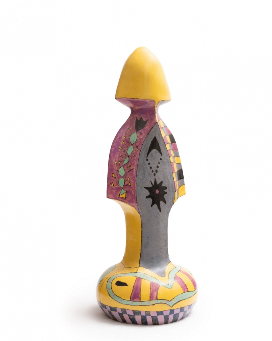Girl with a Yellow Cloak, 2010, ceramics, glaze, h 125 cm, 1/1