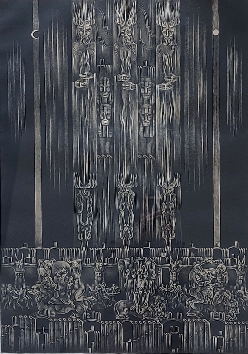 Wings of Thought, 1981, lithograph, 92x65 cm, 1/3