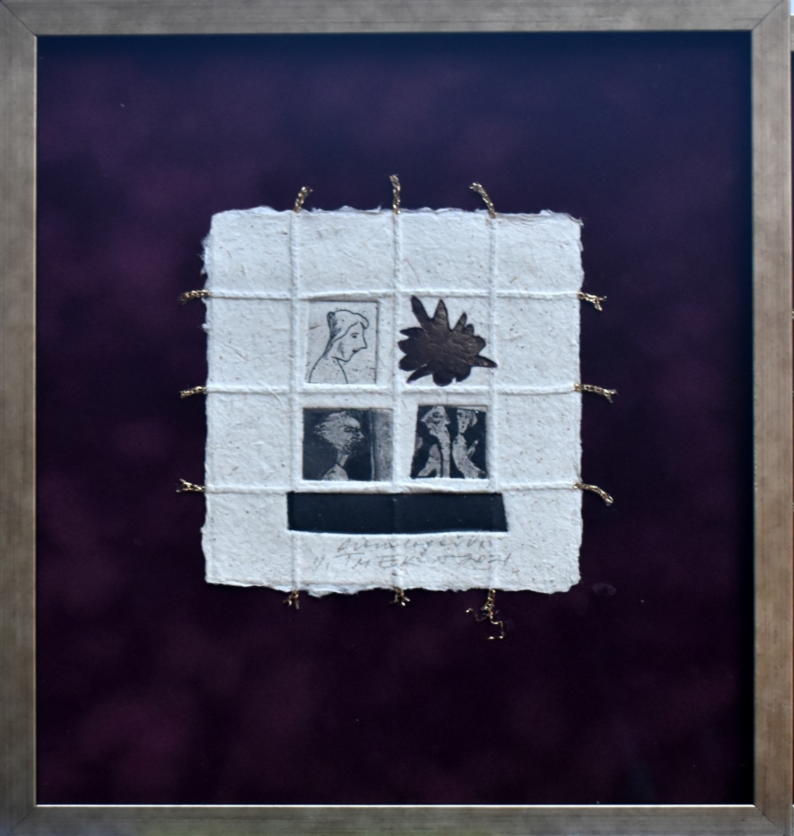 Monologs V, 2021, 10x10 cm, frame 23x22 cm