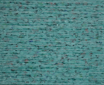 Monotoniška žalsva, 2002, drobė, akrilas, 81x100 cm