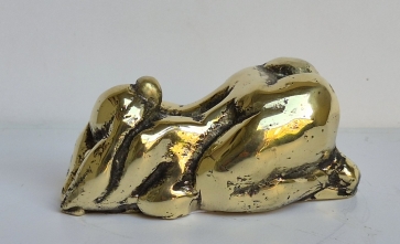 Woman - Cat, 2020, bronze, h 3x7x3.5 cm, 5/10