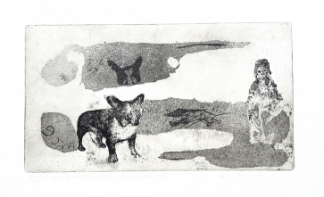Mumis, Tonis, Jurgis M. or the Last Dance, 2001, etching C3, aquatint C5, 21×38 cm, 21/30