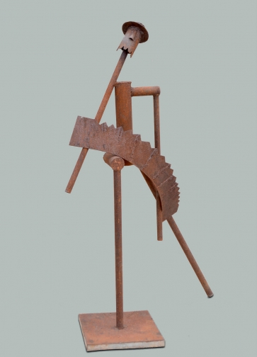 Musician, 2017, oxidized metal, 147x90x60 cm, 1/1