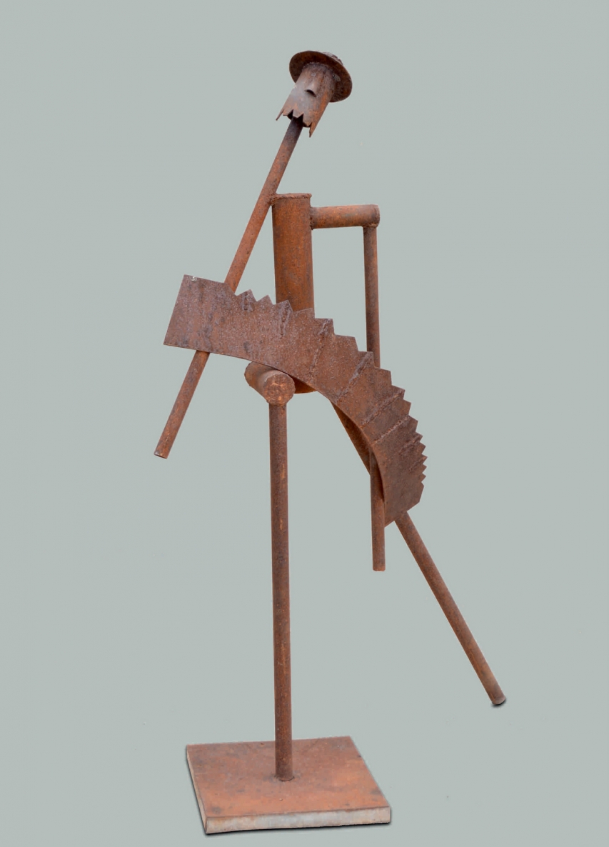 Musician, 2017, oxidized metal, 147x90x60 cm, 1/1