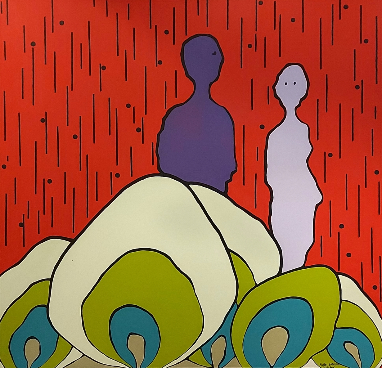 Myliu tave, 2021, drobė, akrilas, 135x135 cm 