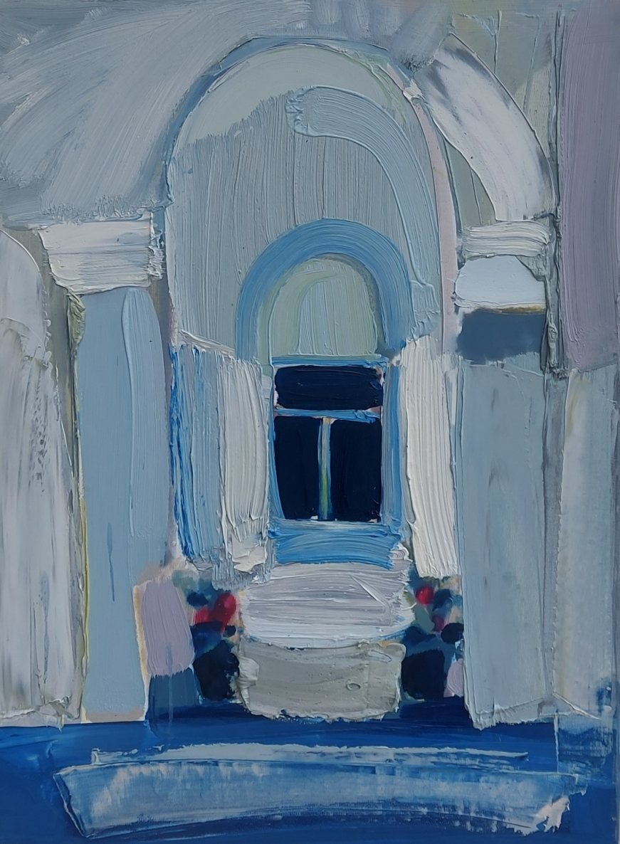 Night and Window, 2023, oil on canvas, 80x60 cm