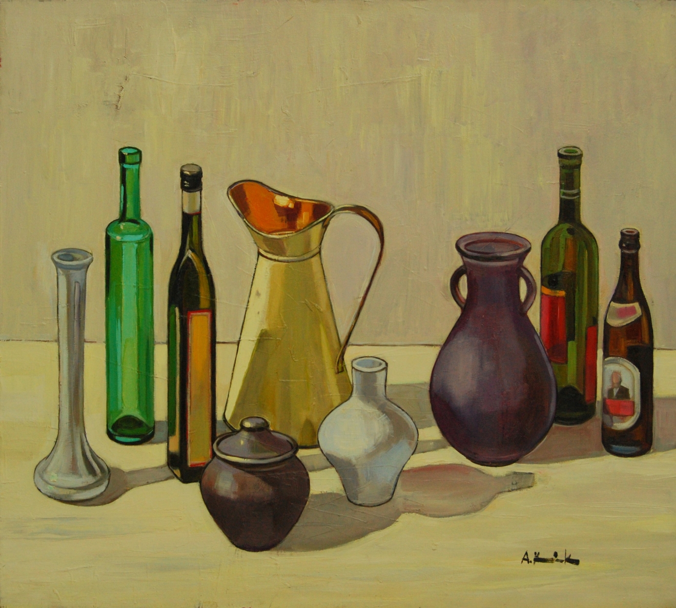 Natiurmortas, 2017, drbobė, aliejus, 90x100 cm