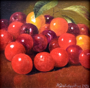 Natiurmortas, 2023, drobė, aliejus, 12x12 cm